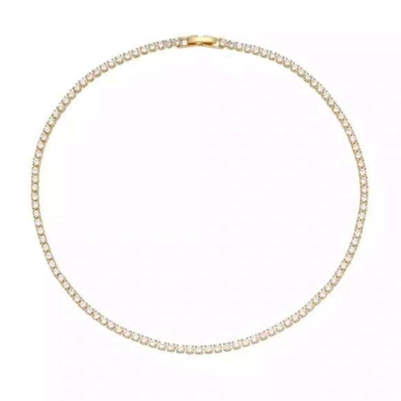 NEW 14K GOLD TENNIS CHAIN CHOKER NECKLACE - Picture 6 of 6